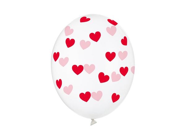 Imagen de Globos Transparentes Corazones Rojos (6)