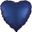 Imagen de Globo Corazón Azul Naval Satín (45cm)