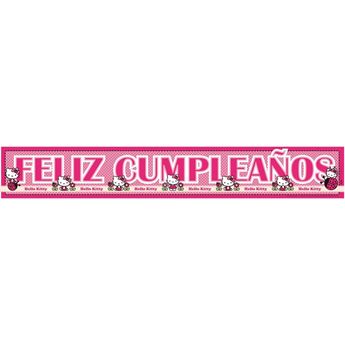 Imagen de Banner Hello Kitty Feliz Cumpleaños plástico (2)