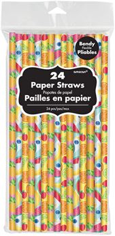 Imagen de Pajitas Frutas Verano papel (24 unidades)