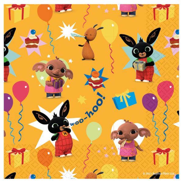 Picture of Servilletas Bing Cumpleaños papel 33cm (16 unidades)