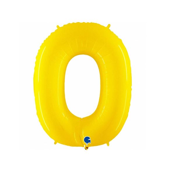 Picture of Globo Número 0 Amarillo Neón (95cm) 