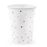 Picture of Vasos Blancos puntos rosa dorados (6)