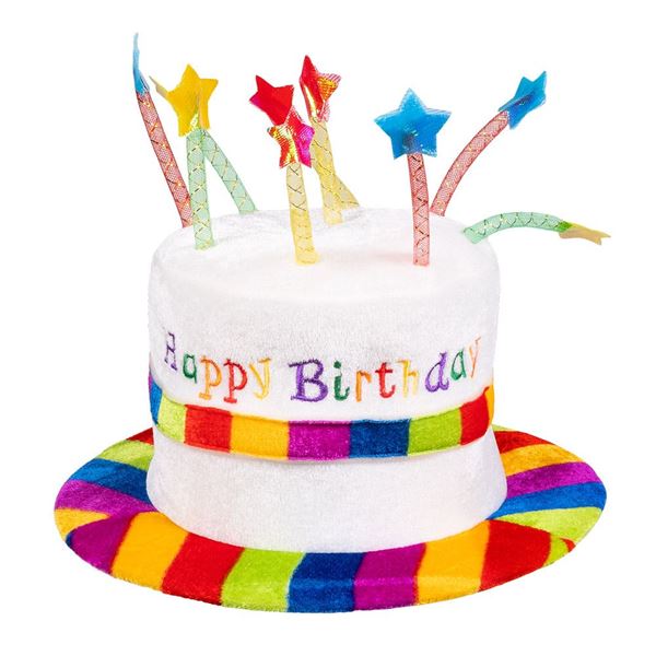 Imagen de Gorro Feliz Cumpleaños Tarta Colores