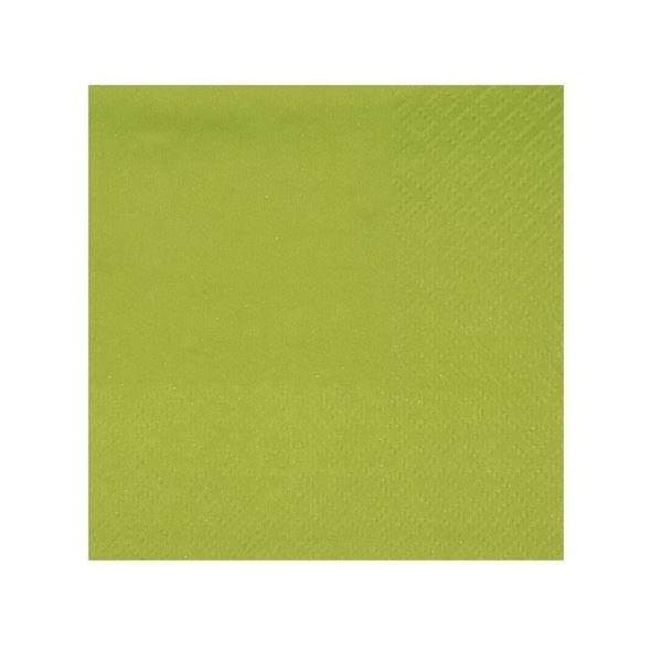 Imagen de Servilletas Verde Kiwi papel 25cm (25 unidades)