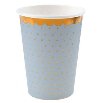 Imagen de Vasos Azul Puntos Elegantes (6 unidades)