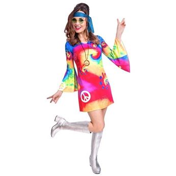 Imagen de Disfraz Hippie Espíritu Libre Años 60 Mujer (Talla 36-38)