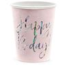 Imagens de Vasos Happy Birthday Rosas cartón (6 unidades)