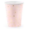 Picture of Vasos Rosas Puntos Dorados cartón (6 unidades)