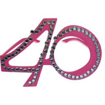 Imagen de Gafas 40 Años Diamantes Rosa