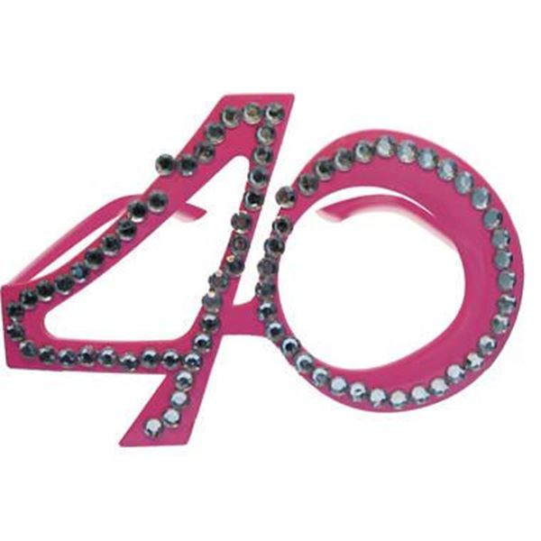 Imagens de Gafas 40 Años Diamantes Rosa