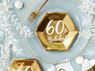 Imagens de Platos 60 Cumpleaños Dorados cartón 20cm (6 unidades)