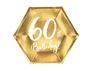 Imagens de Platos 60 Cumpleaños Dorados cartón 20cm (6 unidades)