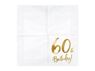 Picture of Servilletas 60 Cumpleaños Dorados papel 33cm (20 unidades)