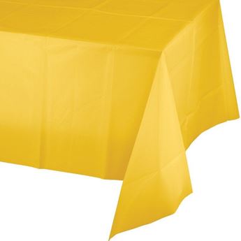 Imagen de Mantel Amarillo Flor plástico (274cm x 137cm)
