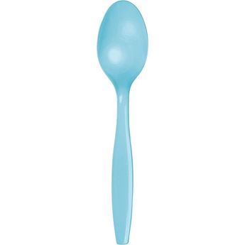 Imagen de Cucharas Azul Pastel Premium Reutilizables (24 uds.)