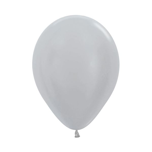 Globos Plateados Satín 30cm Sempertex R12-481-12 (12)✔️ por sólo