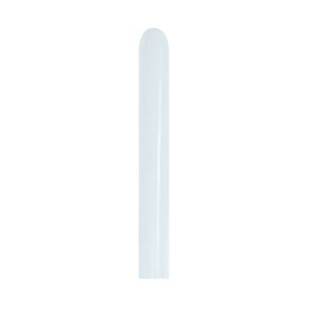 Imagen de Globos Moldeables 160 Blanco Fashion Sólido 2.5cm X 150cm Sempertex 160-005 (100)