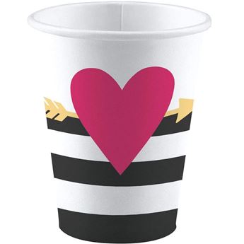 Imagen de Vasos Everyday Love cartón 250ml (8 unidades)