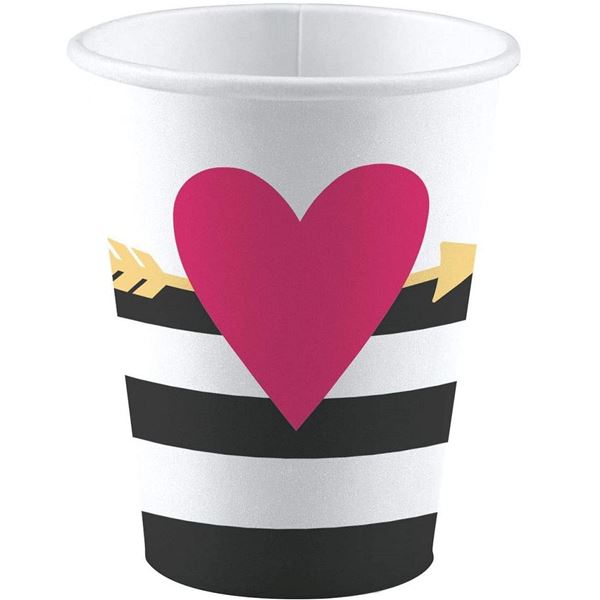 Imagen de Vasos Everyday Love cartón 250ml (8 unidades)