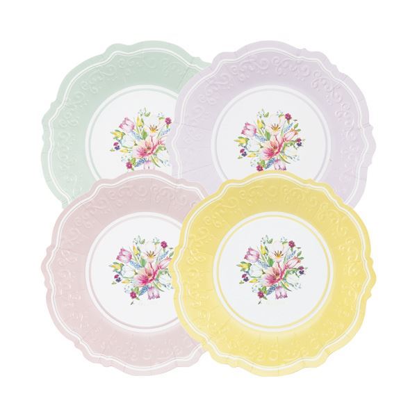 Picture of Platos Jardín Inglés cartón 21cm (8 unidades)