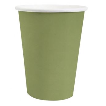 Imagen de Vasos Verde Oliva cartón SX (10 unidades)