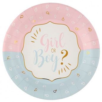 Picture of Platos Gender Reveal cartón 22.5cm (10)