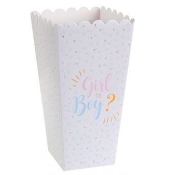 Imagen de Caja Palomitas Gender Reveal cartón (8 unidades)