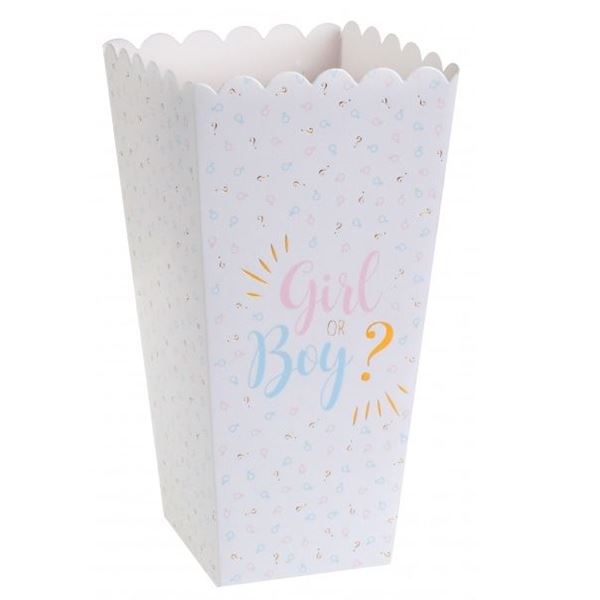 Imagens de Caja Palomitas Gender Reveal cartón (8 unidades)