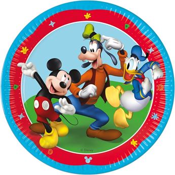 Imagen de Platos de Mickey Mouse Rock House cartón 23cm (8 unidades)