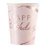 Imagens de Vasos Feliz Cumpleaños Rosas cartón (8 uds)