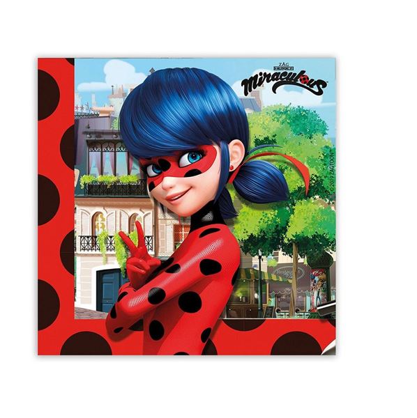 Imagens de Servilletas de Ladybug Miraculous papel 33cm (20 unidades)