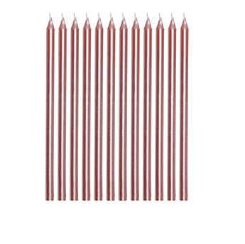Imagen de Velas Rosa Dorado Elegantes (12)