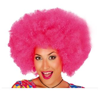 Imagen de Peluca Afro Rosa Extra-Grande