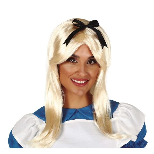 Imagen de Peluca Rubia con Lazo Alicia