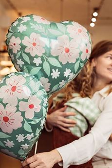 Picture of Globo Corazón Flores (35cm)