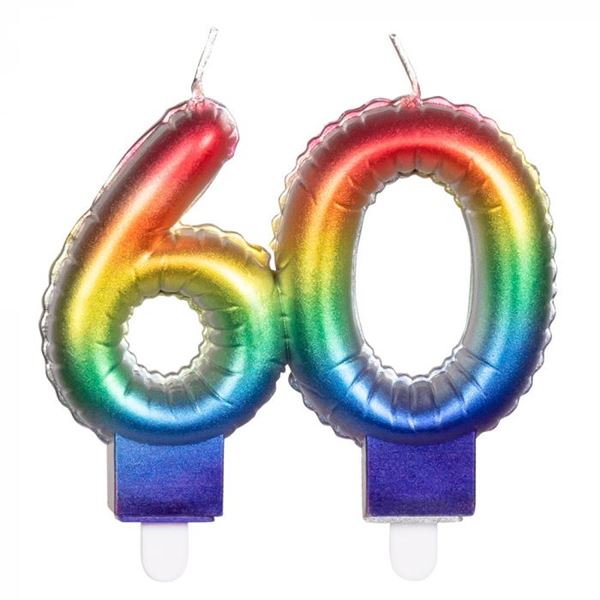 Picture of Vela 60 Cumpleaños Multicolor