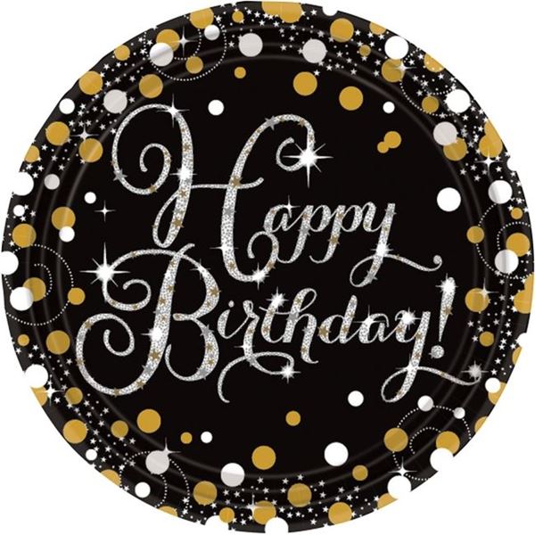 Imagens de Platos Happy Birthday Elegante (8)