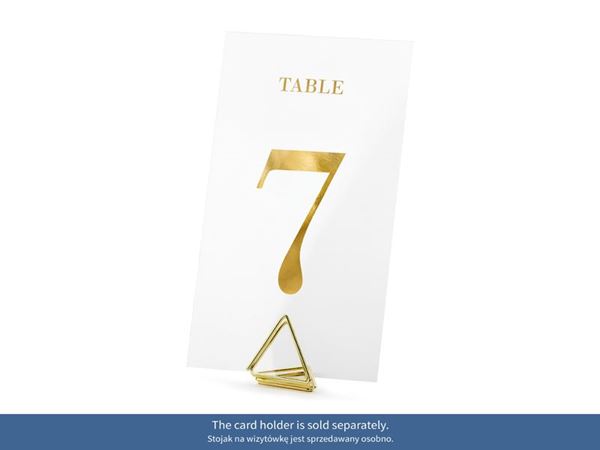 Imagens de Números para Mesa Transparentes Dorados 