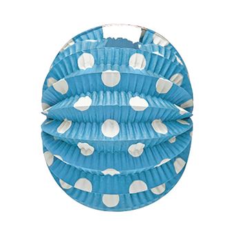 Imagen de Farolillo Azul Caribe Lunares Blancos 22cm