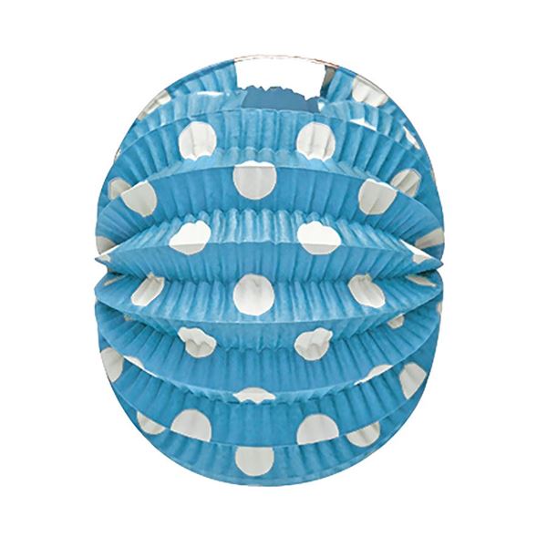 Imagen de Farolillo Azul Caribe Lunares Blancos 22cm