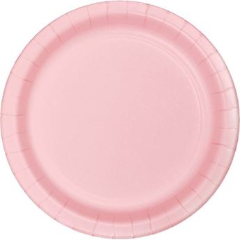 Imagen de Platos Rosa Pastel Celebrations cartón 23cm (8 uds.)