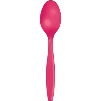 Imagen de Cucharas Fucsia Premium Reutilizables (24 uds.)