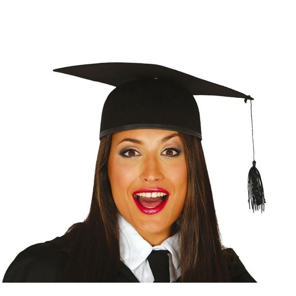 Imagen de Birrete Graduado Fieltro Negro