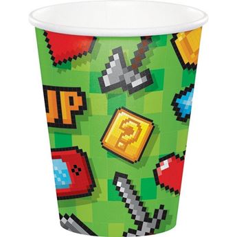 Imagen de Vasos Fiesta Videojuegos cartón (8 uds)