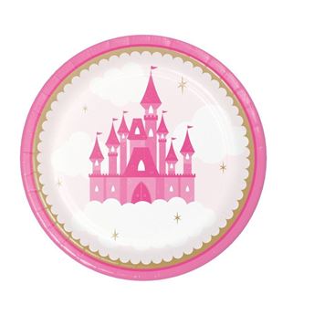 Imagen de Platos Mi Princesa Infantil cartón 18cm (8 unidades)