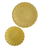 Picture of Platos Mostaza Forma Flor cartón 20cm (8 uds.)