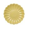 Picture of Platos Mostaza Forma Flor cartón 20cm (8 uds.)