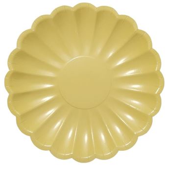 Imagen de Platos Mostaza Forma Flor cartón 23cm (8)