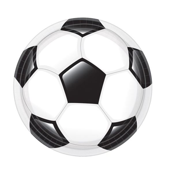 Imagens de Platos de Fútbol cartón 23cm (8 unidades)